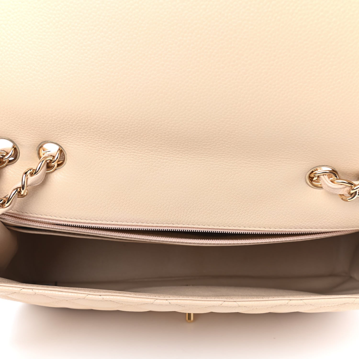Chanel Caviar Quilted Jumbo Single Flap Beige 5 of 9