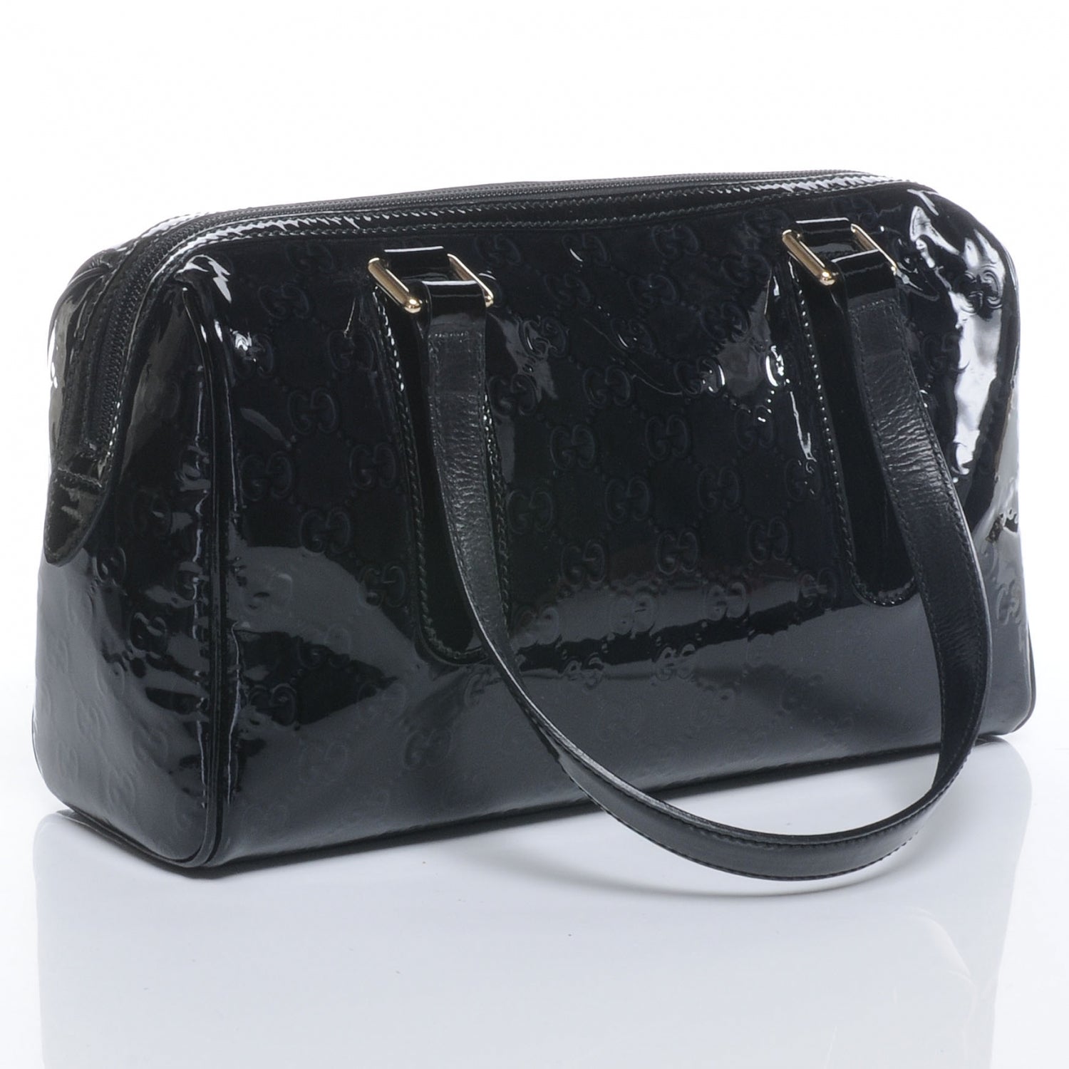 Gucci Patent Guccissima Boston Black 3 of 7