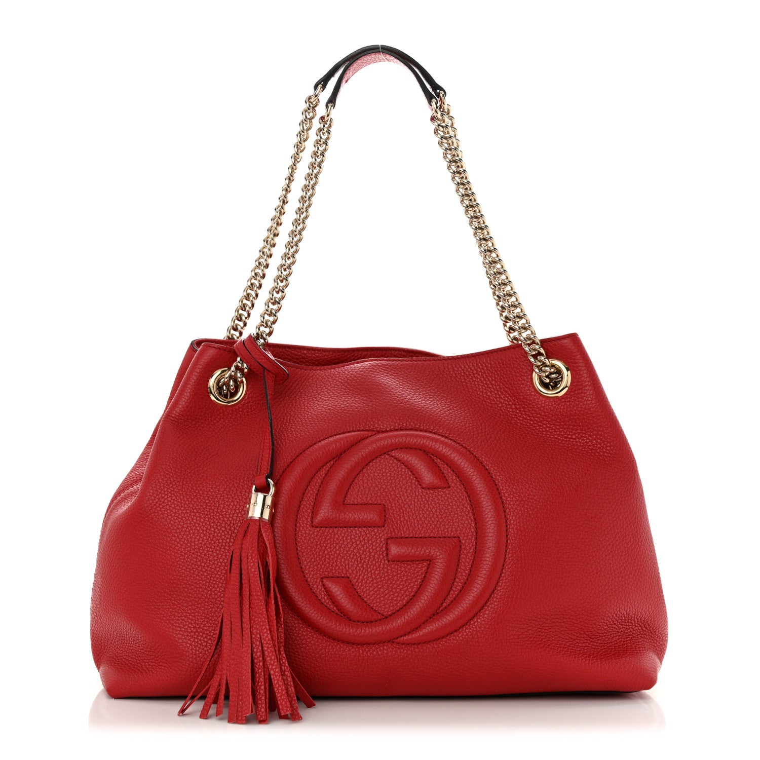Gucci Cellarius Calfskin Medium Soho Chain Shoulder Bag Red 1 of 10