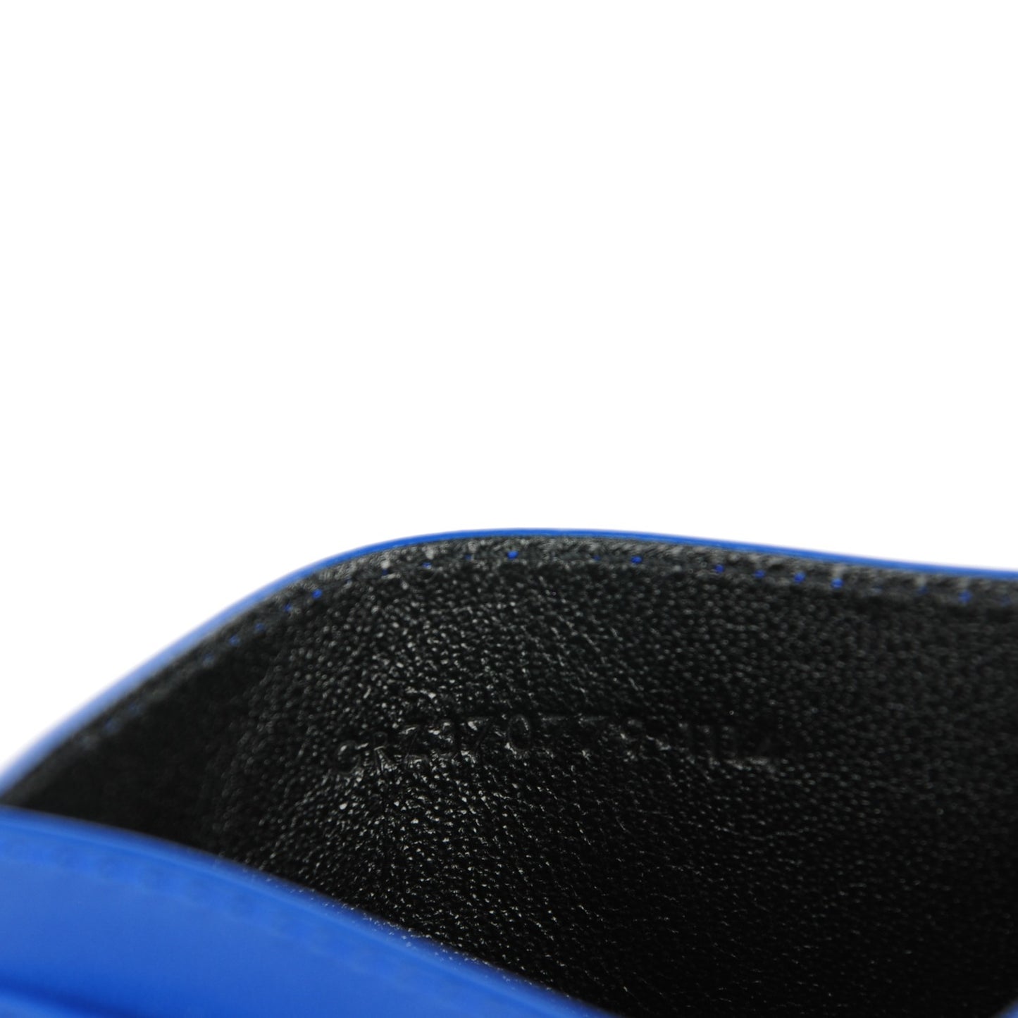Calfskin Credit Card Case Blue Majorelle