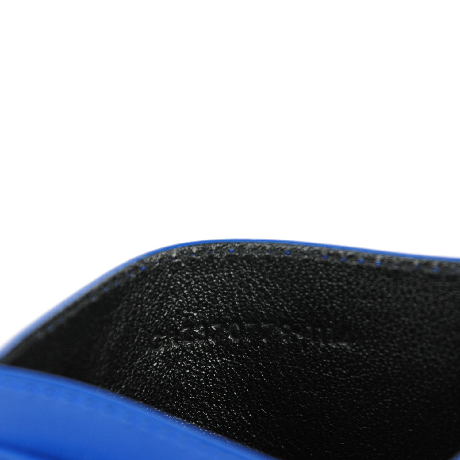 Saint Laurent Calfskin Credit Card Case Blue Majorelle 6 of 6