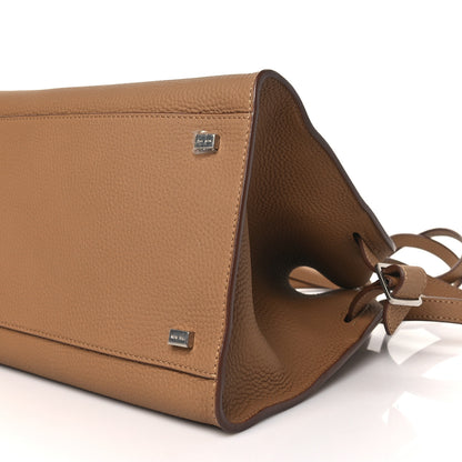 The Row Matte Grained Calfskin Soft Margaux 12 Sandpit 9 of 9