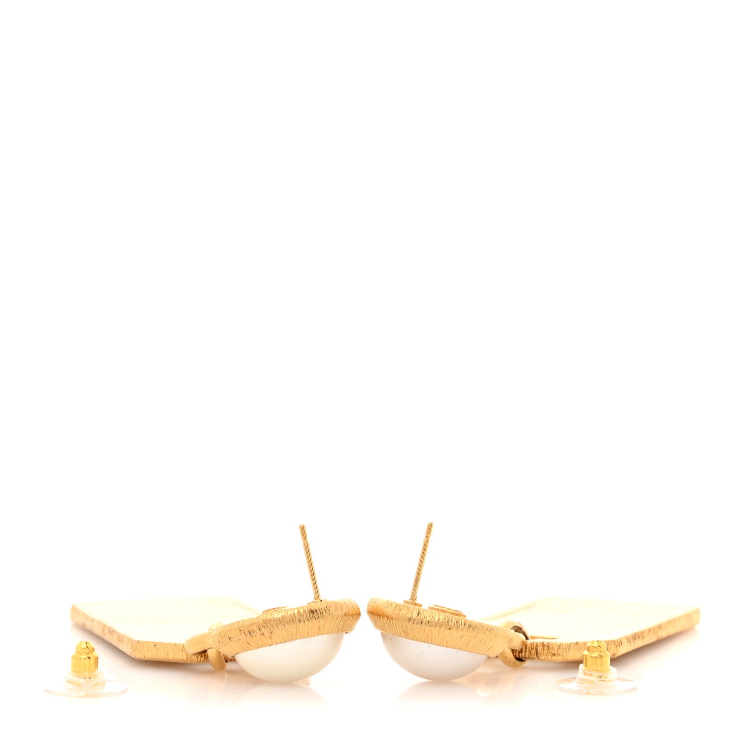 Chanel Pearl CC Tags Drop Earrings Gold 3 of 5