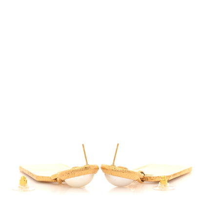 Chanel Pearl CC Tags Drop Earrings Gold 3 of 5