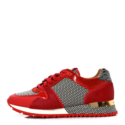 Louis Vuitton Epi Calf Hair Calfskin Run Away Sneakers 36 Rouge 1 of 7