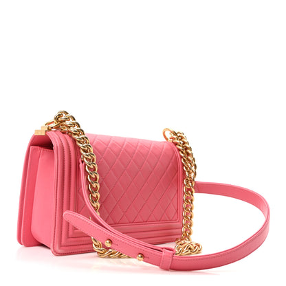 Chanel Lambskin Quilted Medium Boy Flap Fuchsia 3 of 10
