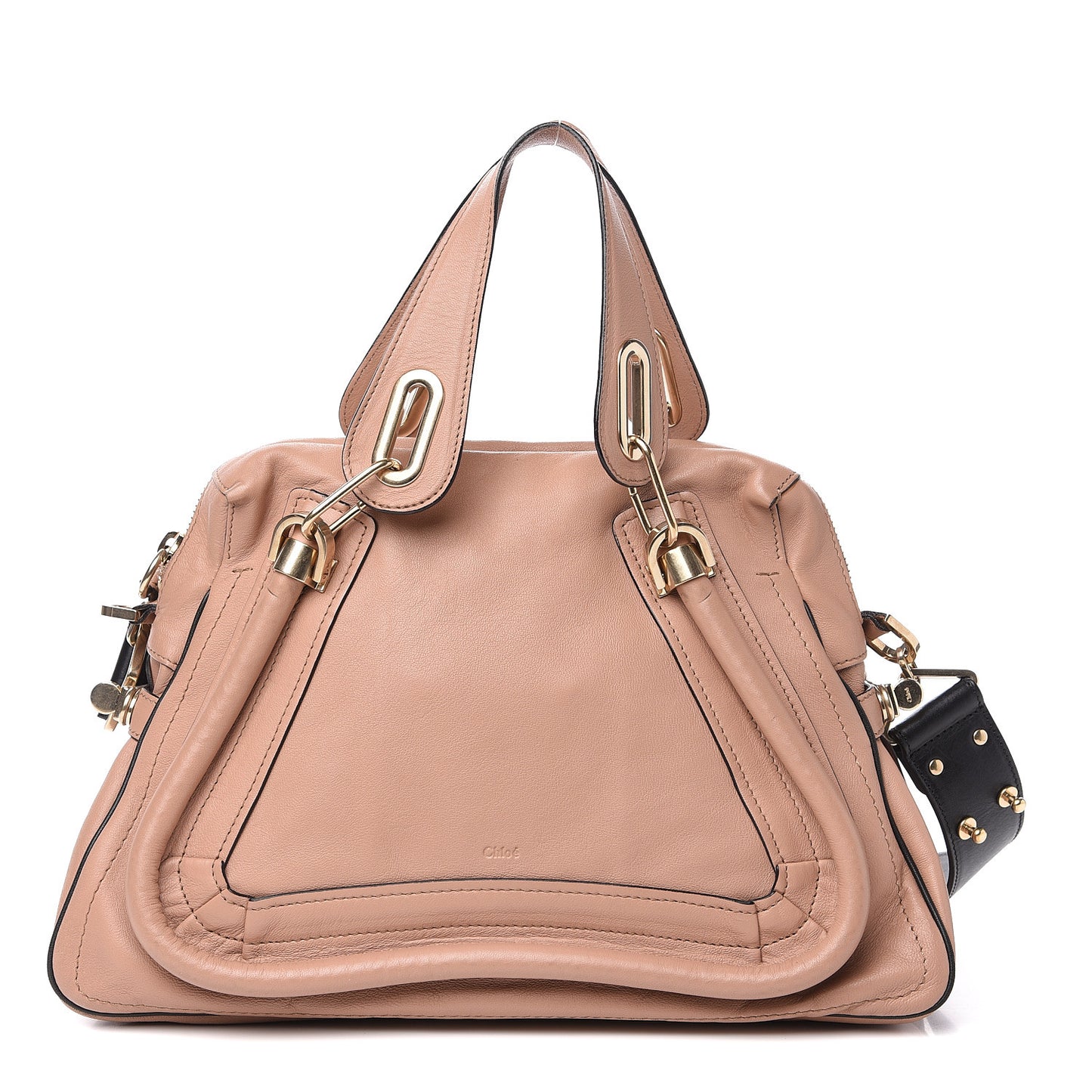 Calfskin Medium Military Paraty Nude Black