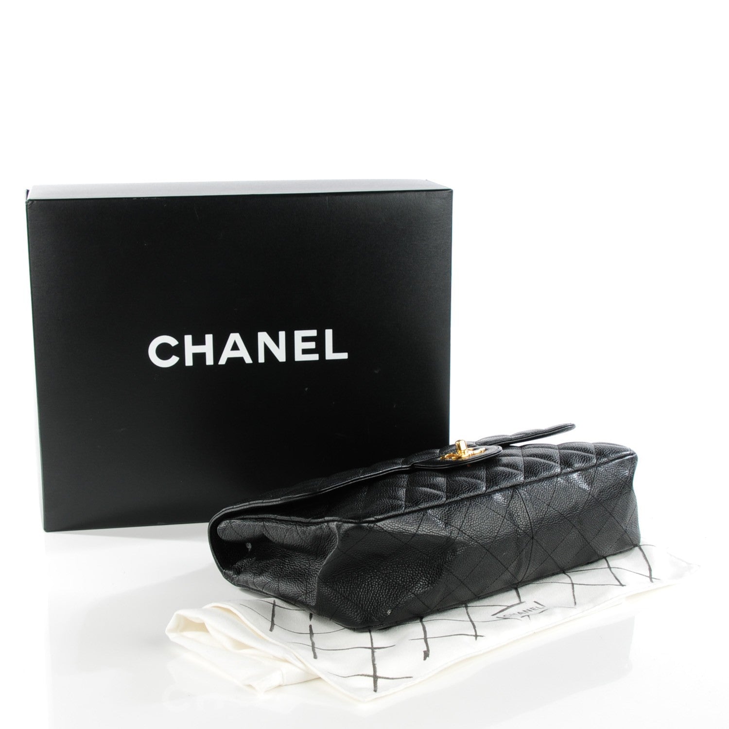 Chanel Caviar Quilted Jumbo Single Flap Black 4 of 9