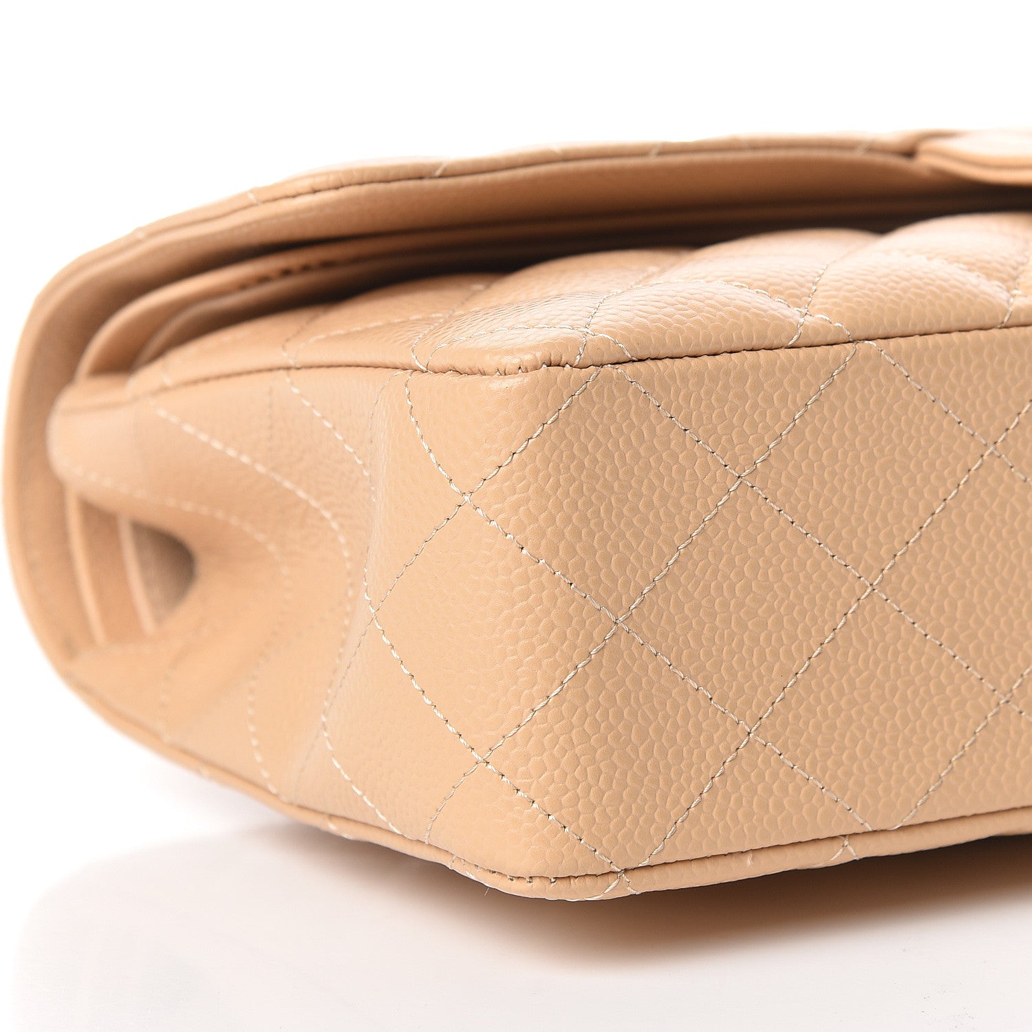 Chanel Caviar Quilted Medium Double Flap Light Beige 9 of 11