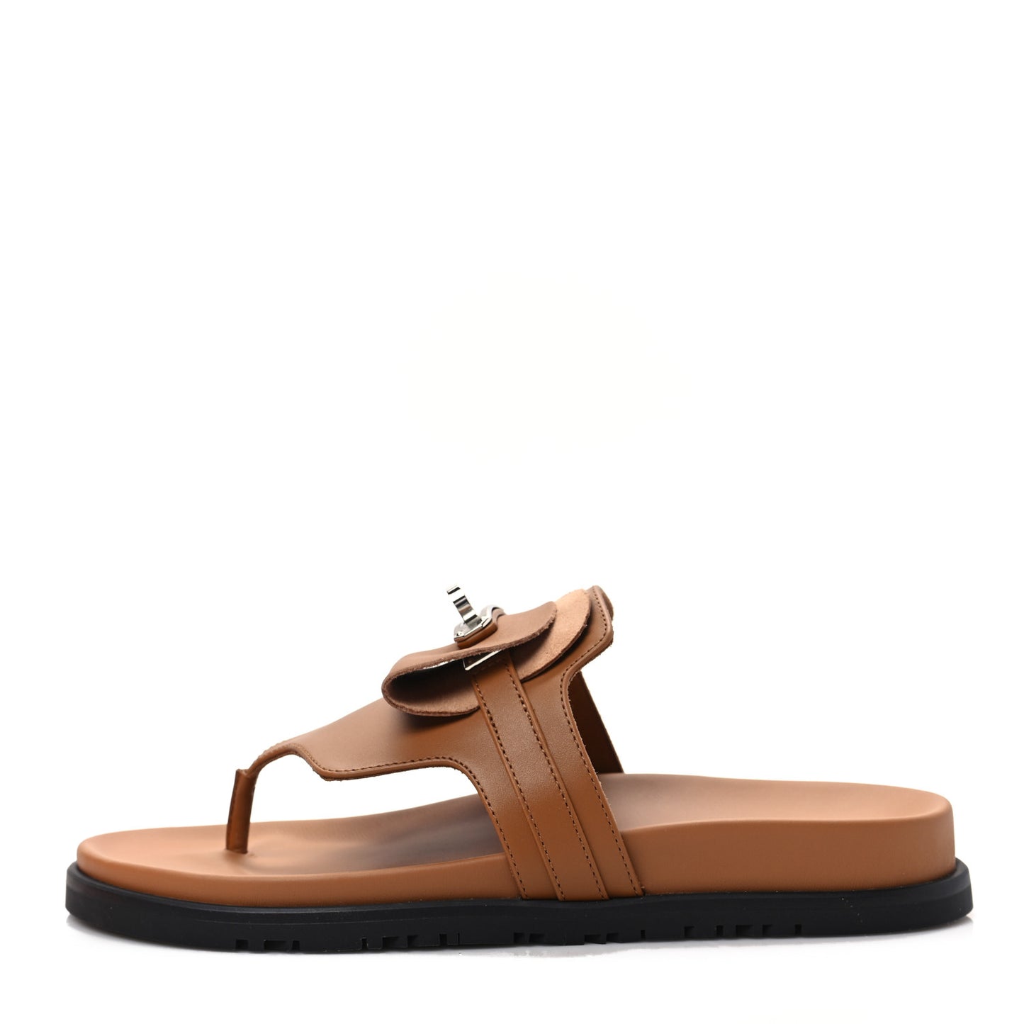 Calfskin Womens Empire Sandals 38 Naturel