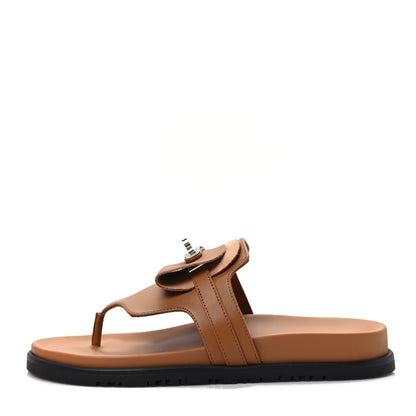 Hermes Calfskin Womens Empire Sandals 38 Naturel 1 of 9
