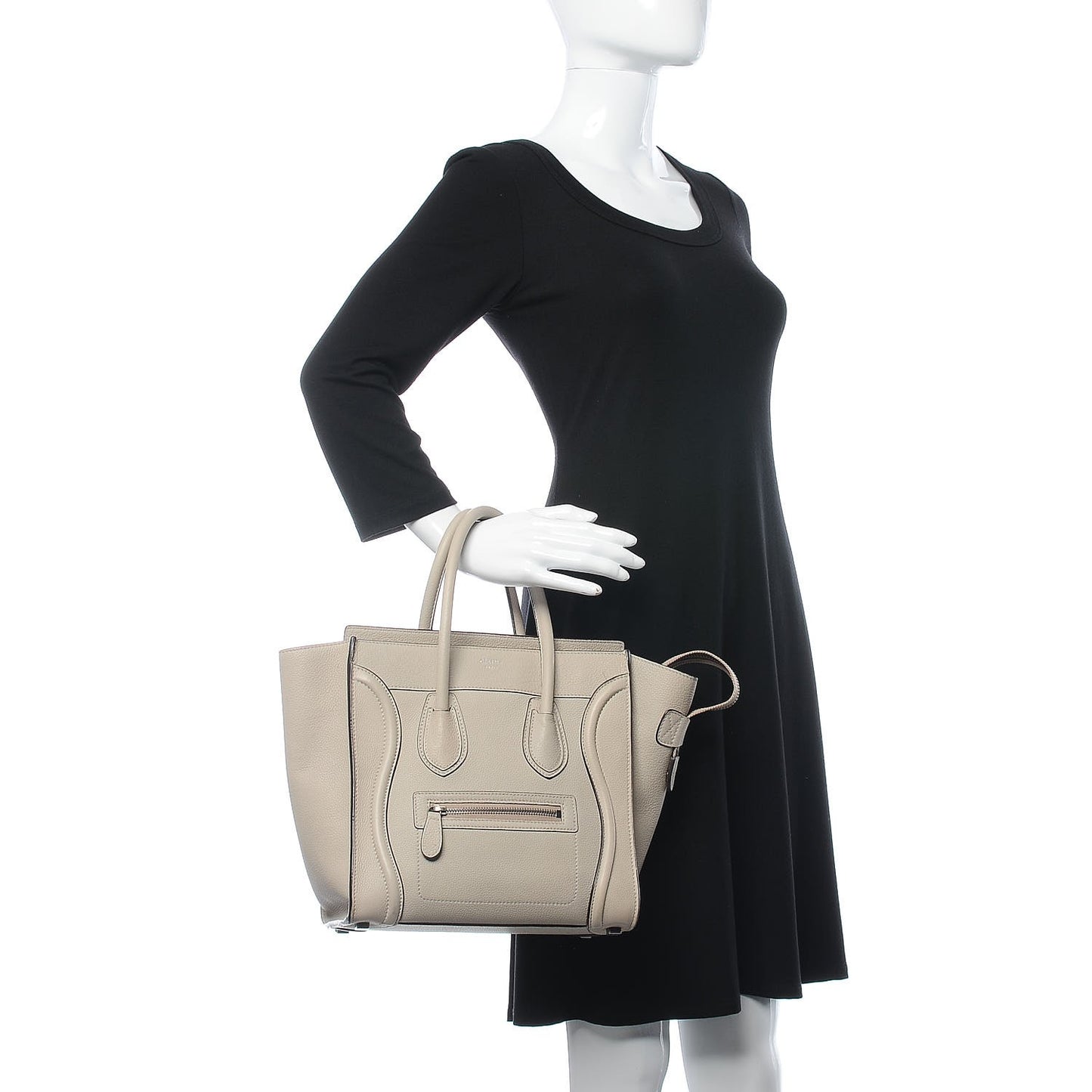 Drummed Calfskin Micro Luggage Dune