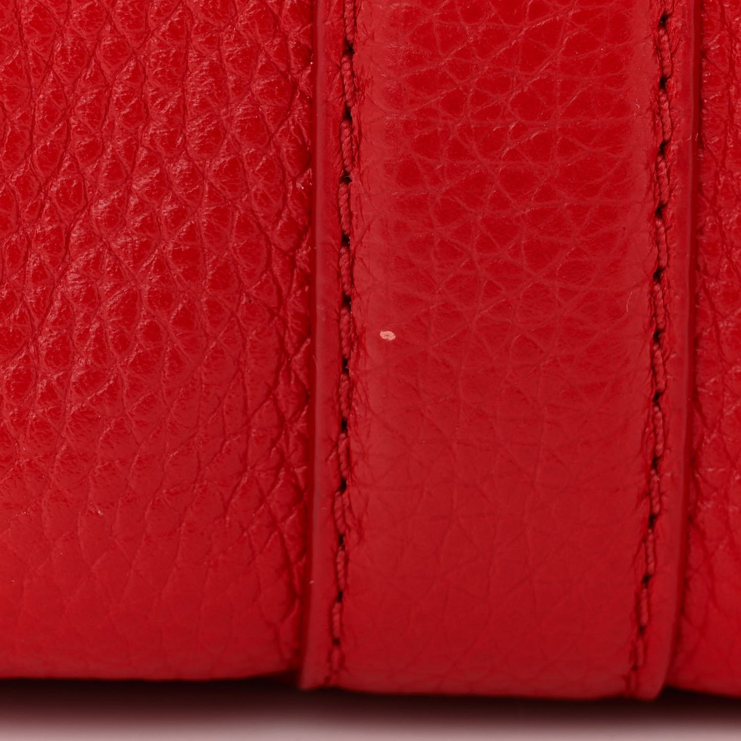 Grained Calfskin Mini The Tote Bag Red