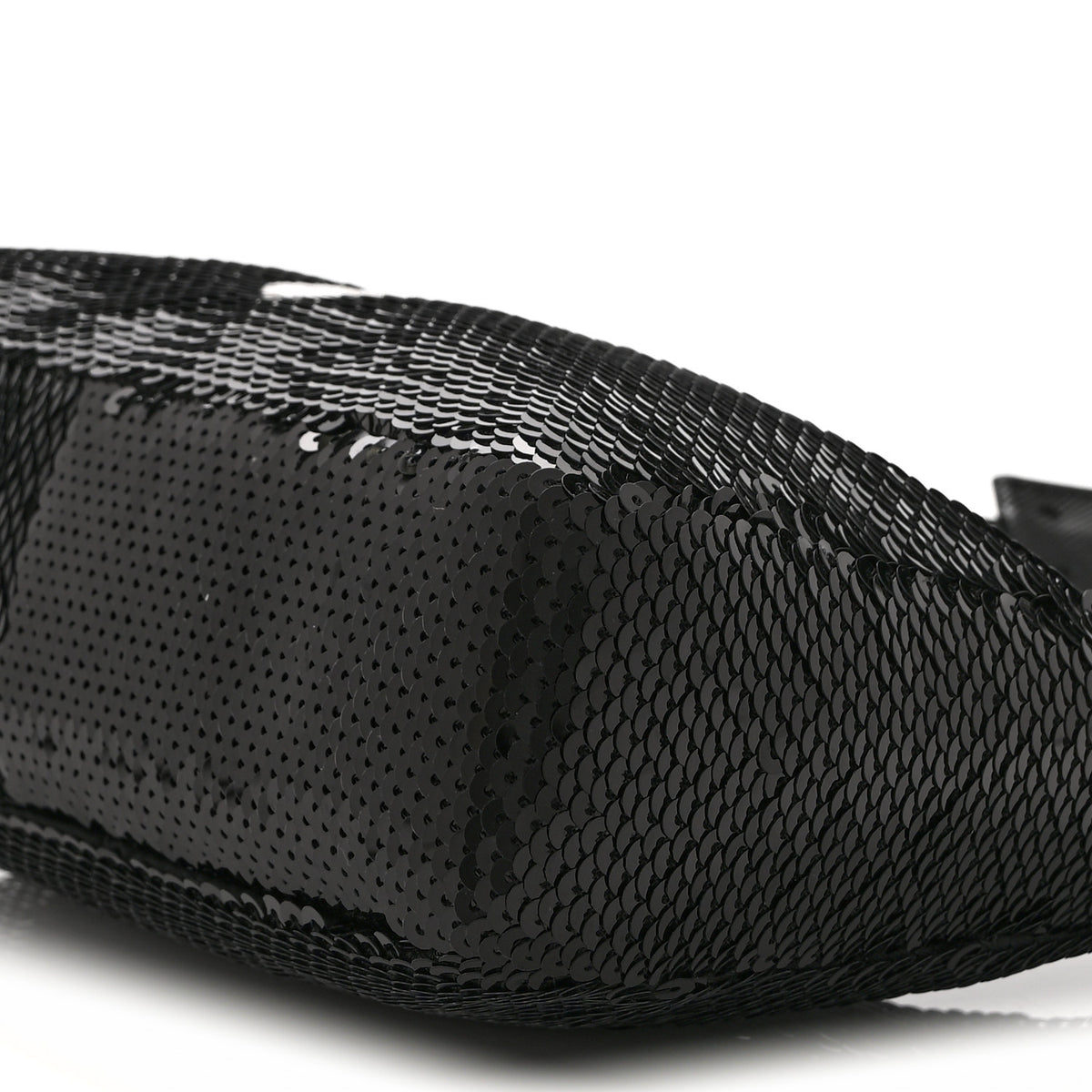Paillettes Sequin Mini Re-Edition 2000 Bag Black White