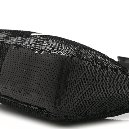 Prada Paillettes Sequin Mini Re-Edition 2000 Bag Black White 10 of 10