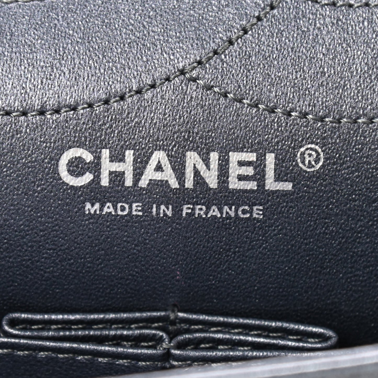 Metallic Calfskin Quilted 2.55 Reissue 227 Flap Charcoal