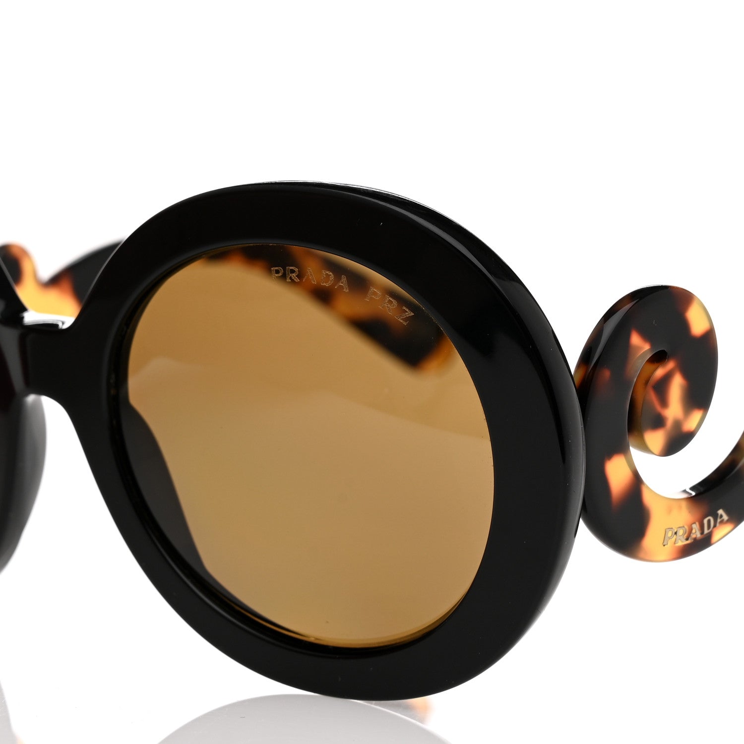 Prada Baroque Sunglasses SPR 27N Black Tortoise 7 of 9