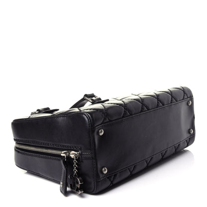 Chanel Calfskin Quilted Top Handle Bag Black 4 of 11