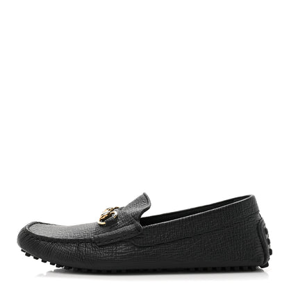 Gucci Calfskin Mens Horsebit Alcapulco Moccasins 8 Black 1 of 10