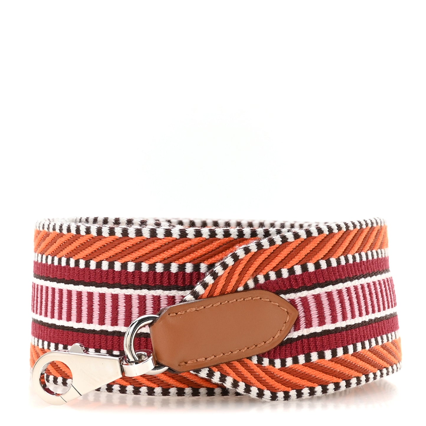 Toile Swift 50mm Sangle Cavale Shoulder Strap Orange Minium Rose Gold