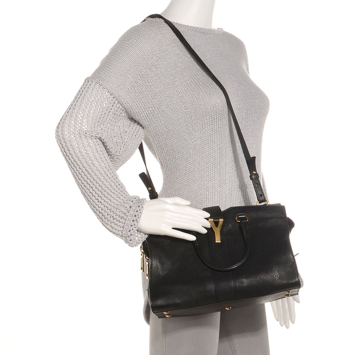 Sheepskin Leather Mini Cabas ChYc Black