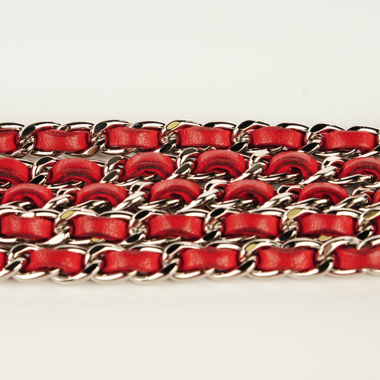 Lambskin Quilted Wallet On Chain WOC Red