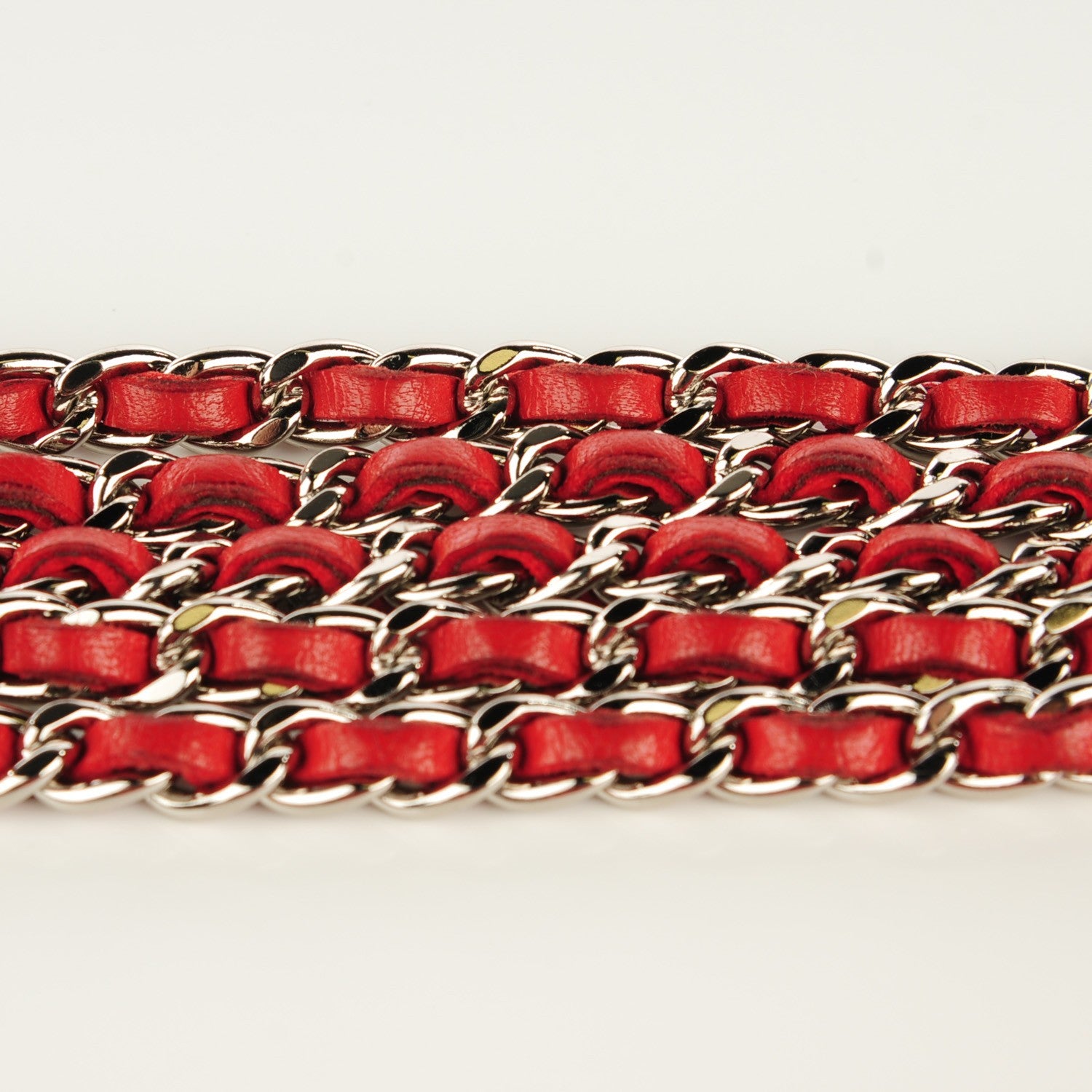 Chanel Lambskin Quilted Wallet On Chain WOC Red 12 of 12