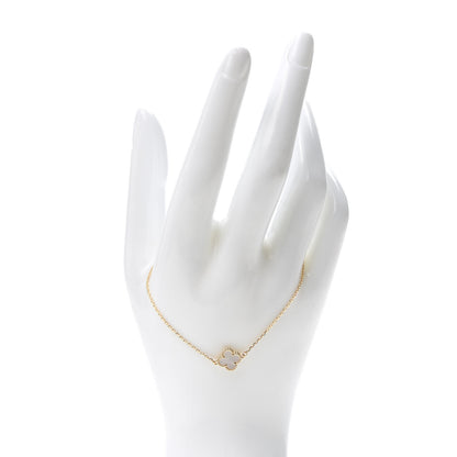 Van Cleef & Arpels 18K Yellow Gold Mother of Pearl Sweet Alhambra Bracelet 2 of 8
