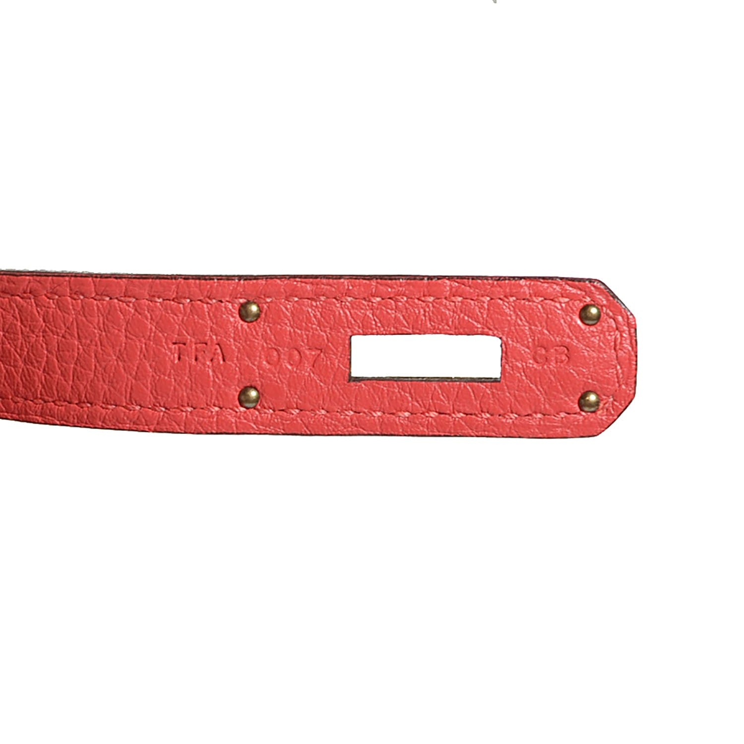 Hermes Taurillon Clemence Birkin 35 Rouge Pivoine 10 of 23