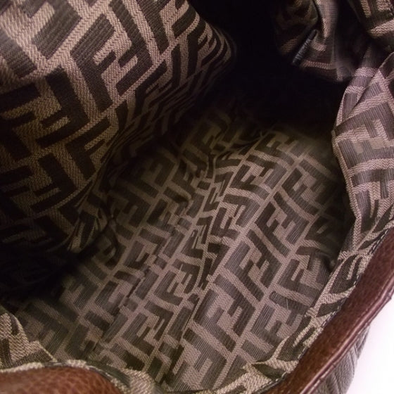 Fendi Leather Ribbed Spy Brown 7 of 11