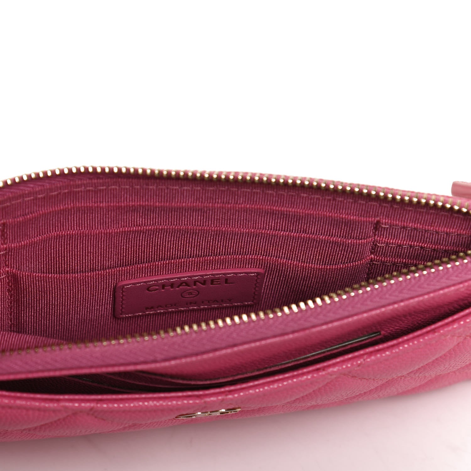 Chanel Caviar Quilted Classic Zip Pouch Pink 10 of 12
