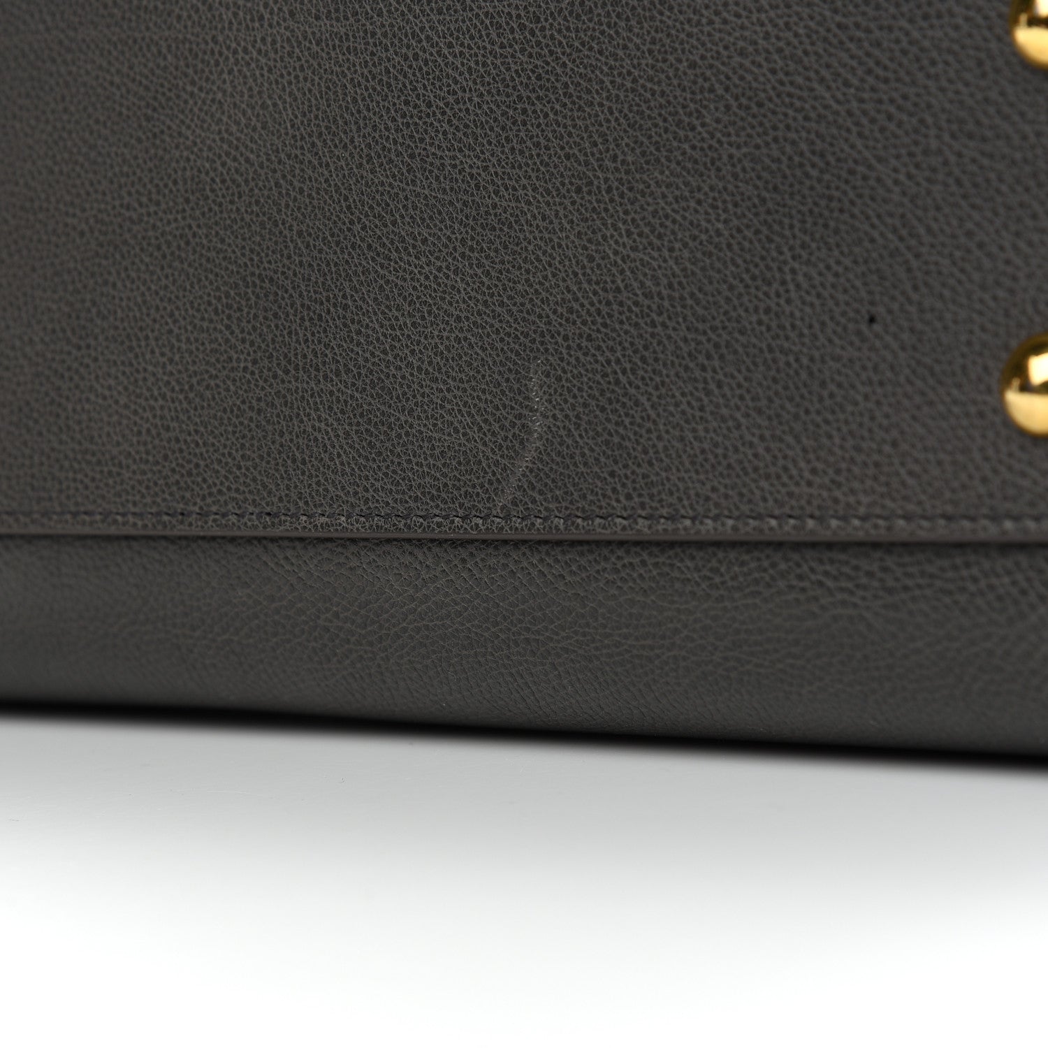 Saint Laurent Calfskin Small Monogram Cabas Grey 11 of 12