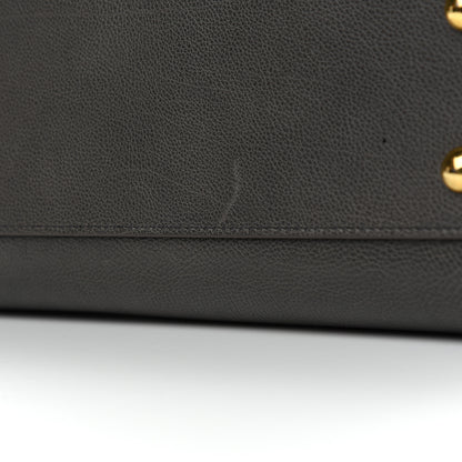Saint Laurent Calfskin Small Monogram Cabas Grey 11 of 12