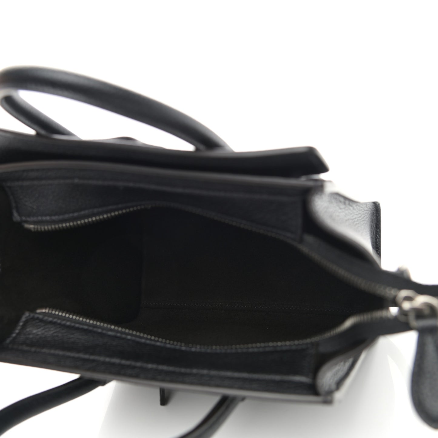 Drummed Calfskin Nano Luggage Black