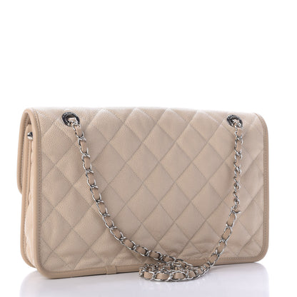 Chanel Caviar French Riviera Large Flap Beige 3 of 10