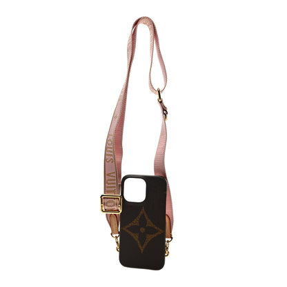 Louis Vuitton Monogram Bumper On Strap iPhone 13 Pro Shoulder Strap Creme Pink 1 of 6