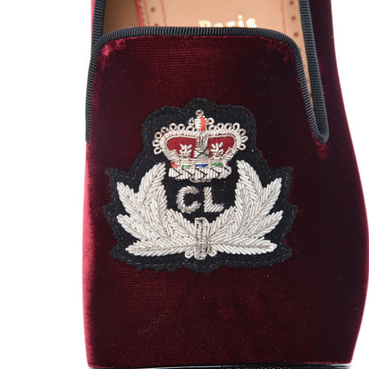 Christian Louboutin Patent Velvet Spikes Mens Captain Loubi Flat Loafers 41 Cramoisi Black 13 of 13