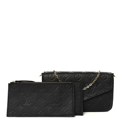 Louis Vuitton Empreinte Pochette Felicie Chain Wallet Black 3 of 15