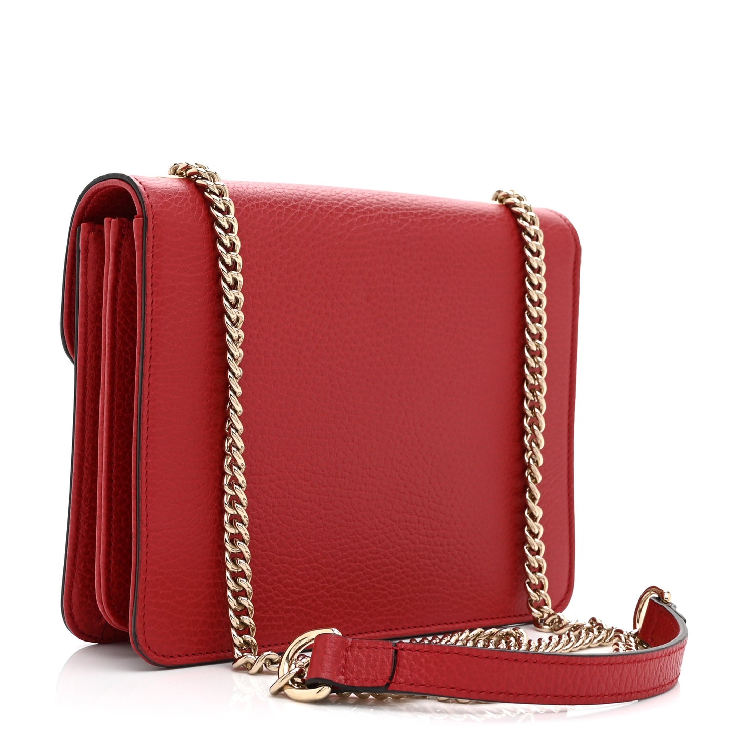Dollar Calfskin Small Interlocking G Shoulder Bag Red