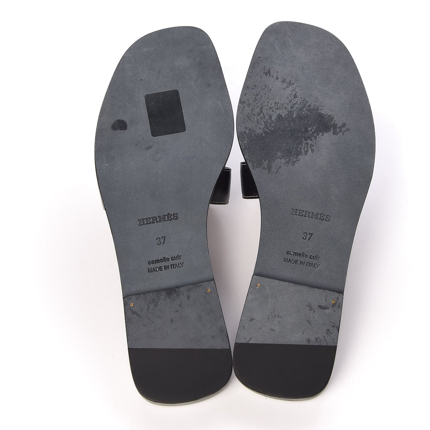 Box Calfskin Oran Sandals 37 Black