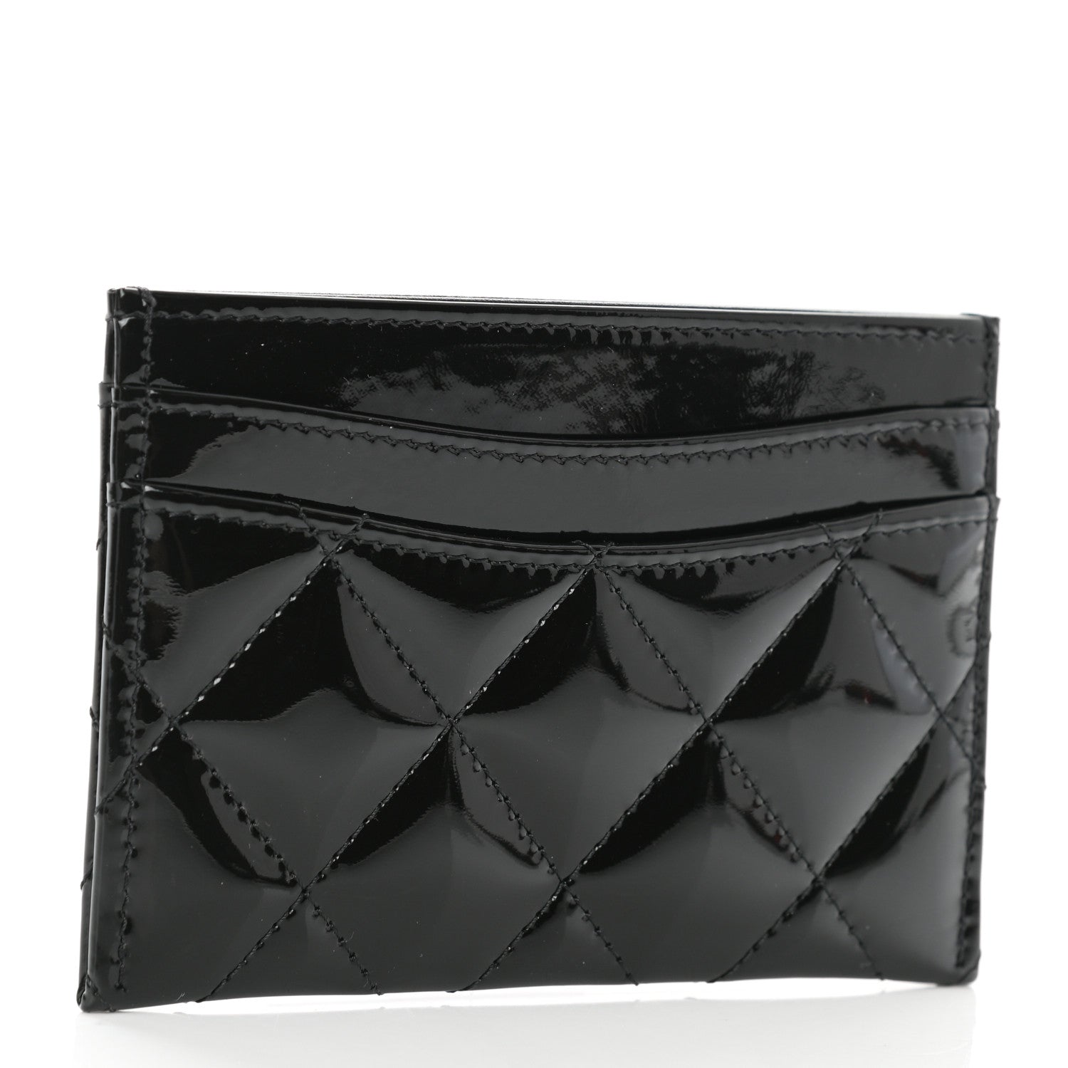 Chanel Patent Calfskin Quilted Card Holder So Black 3 of 9