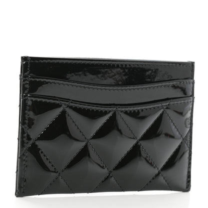 Chanel Patent Calfskin Quilted Card Holder So Black 3 of 9