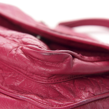 Saint Laurent Crinkled Calfskin Matelasse Monogram Medium Niki Chain Satchel Freesia 13 of 21