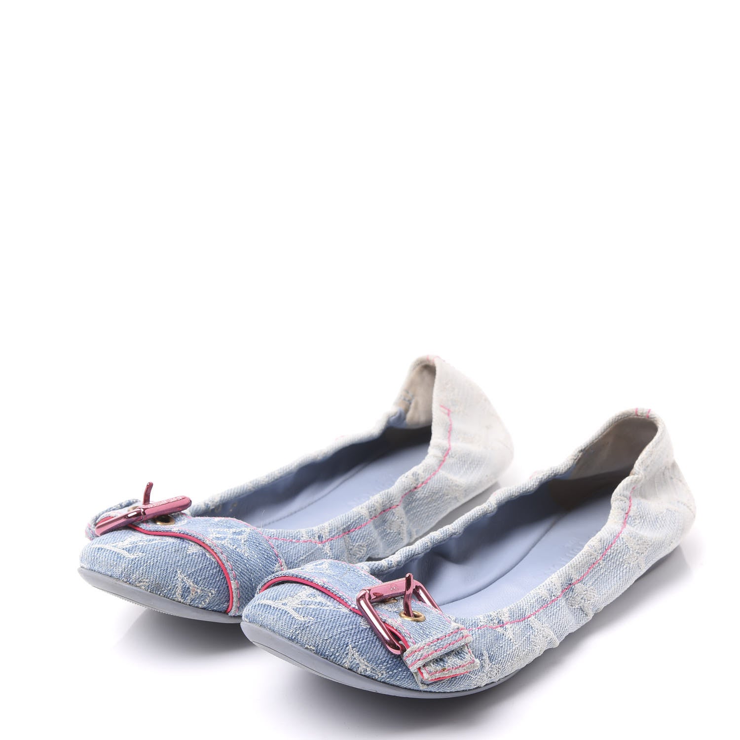 Louis Vuitton Monogram Denim Rosa Flats 36 2 of 8