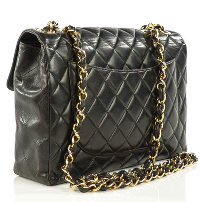 Chanel Lambskin Quilted Jumbo Flap Black 3 of 9