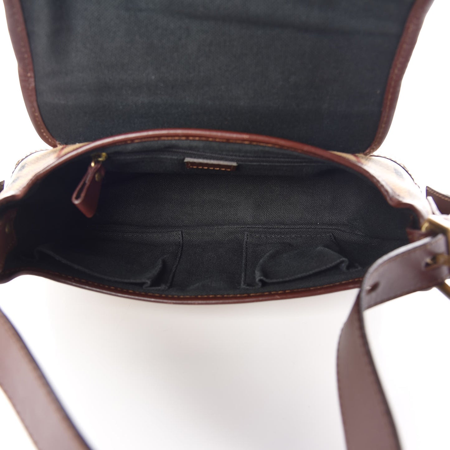 Haymarket Check Buckle Satchel Brown