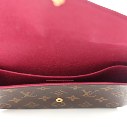 Louis Vuitton Monogram Pochette Felicie Chain Wallet Fuchsia 13 of 15
