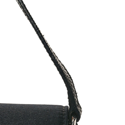 Gucci Satin Lizard Crystal GG Pochette Black 11 of 12