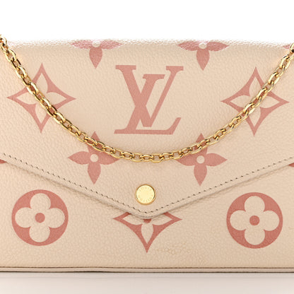 Louis Vuitton Empreinte Monogram Giant By The Pool Felicie Pochette Chain Wallet Creme Rose Trianon 9 of 18
