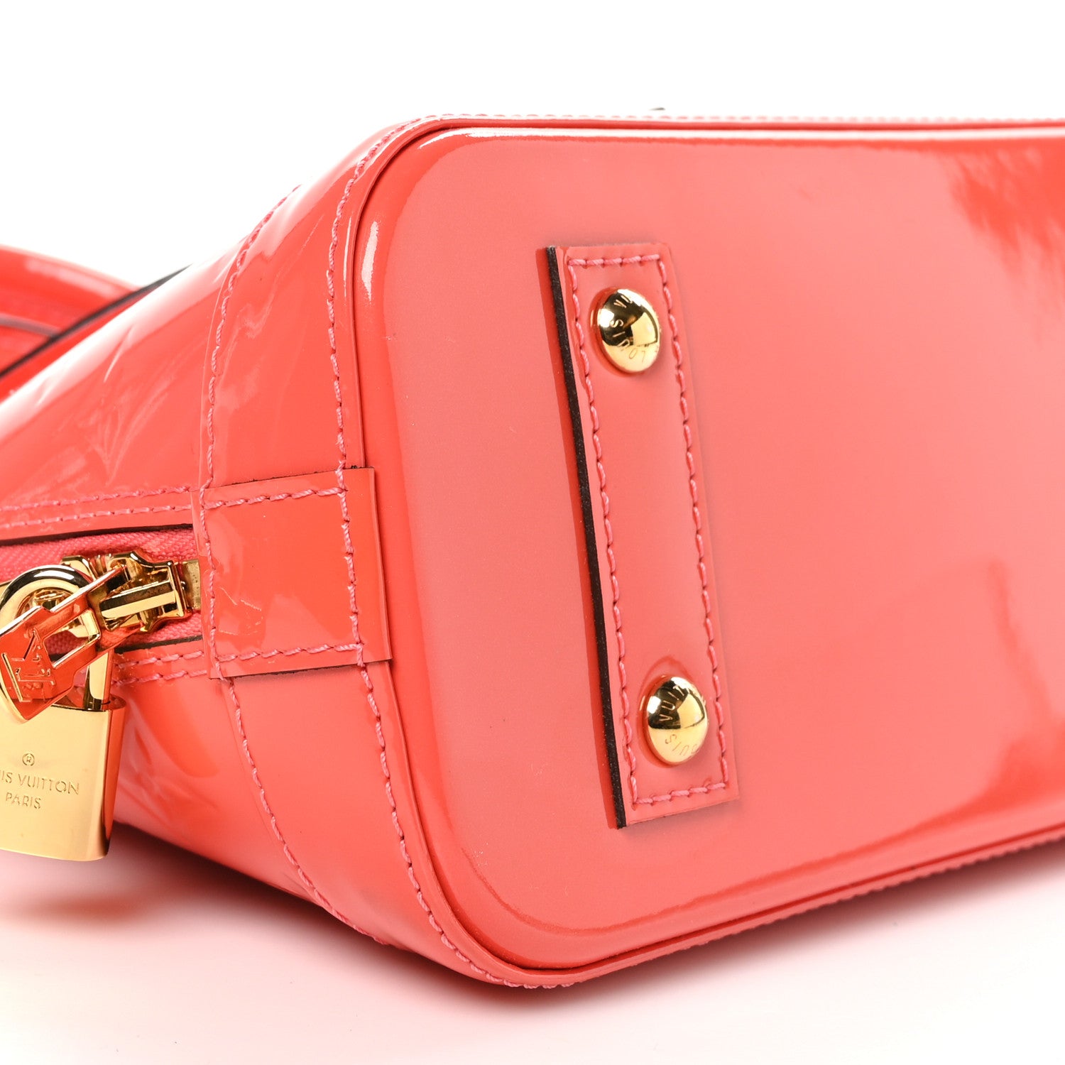 Louis Vuitton Vernis Alma BB Rose Litchi 8 of 9